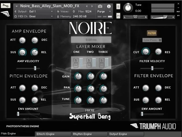 Noire – Moody Cinematic Textures from Superball Bang — Triumph Audio